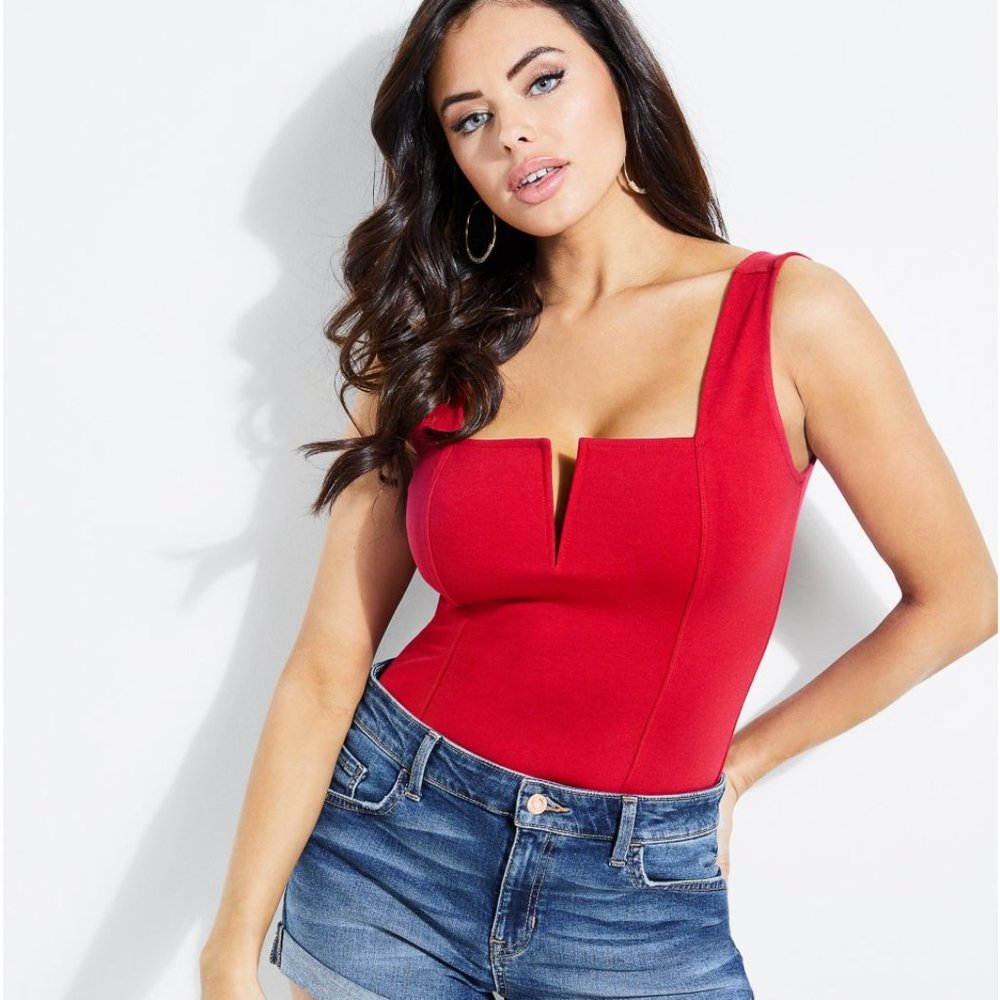 GUESS NICOLINA PLUNGING BODYSUIT NWOT